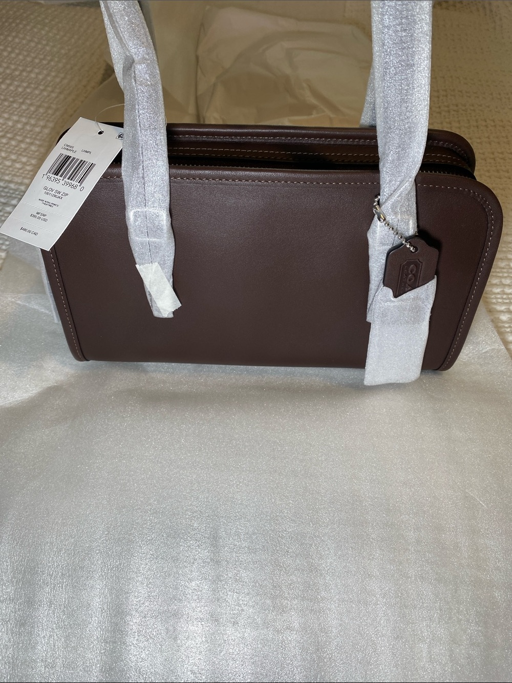 NWT Coach Maple Brown Swing Zip Shoulder Bag 🐻